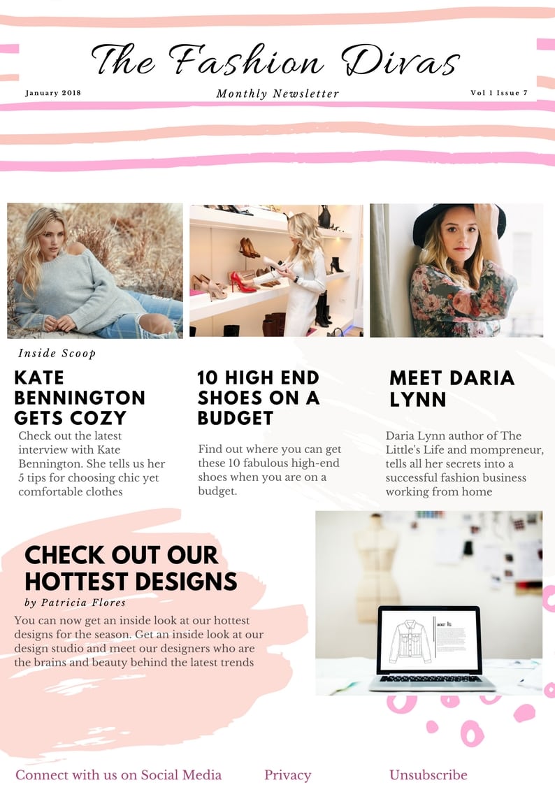 Fashion Newsletter in MailChimp by Women's Global Virtual Assistant