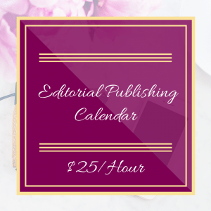 Editorial Publishing Calendar