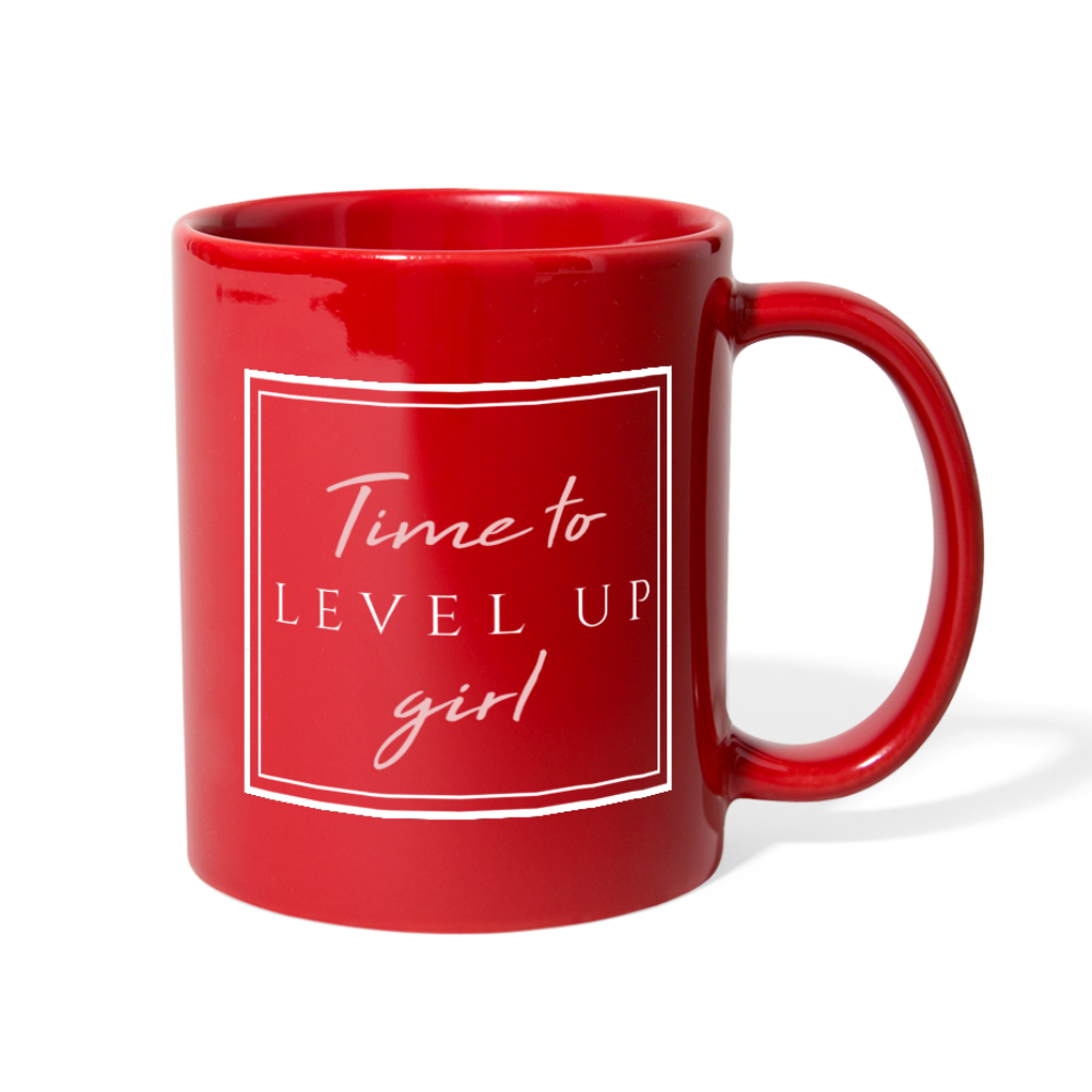 Red Time to Level Up Mug