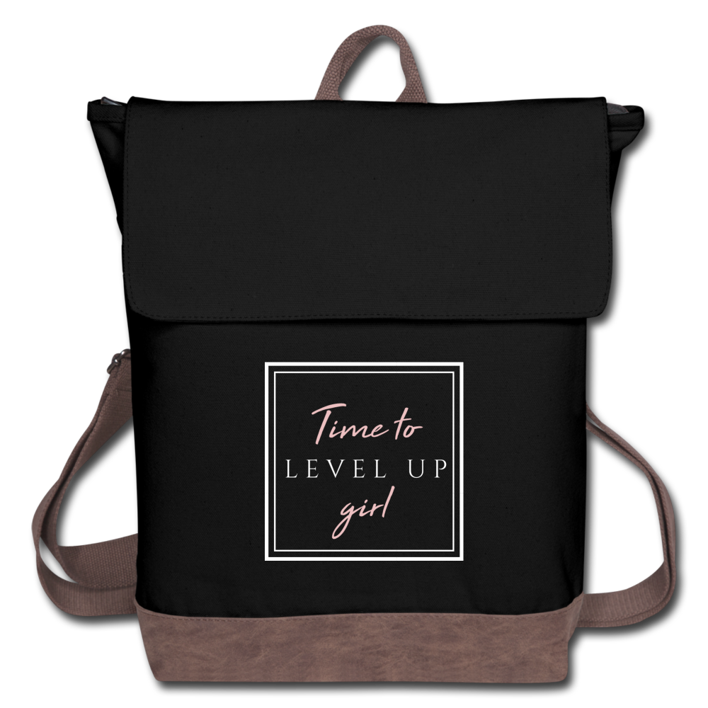 Time to Level Up Girl Canvas Backpack